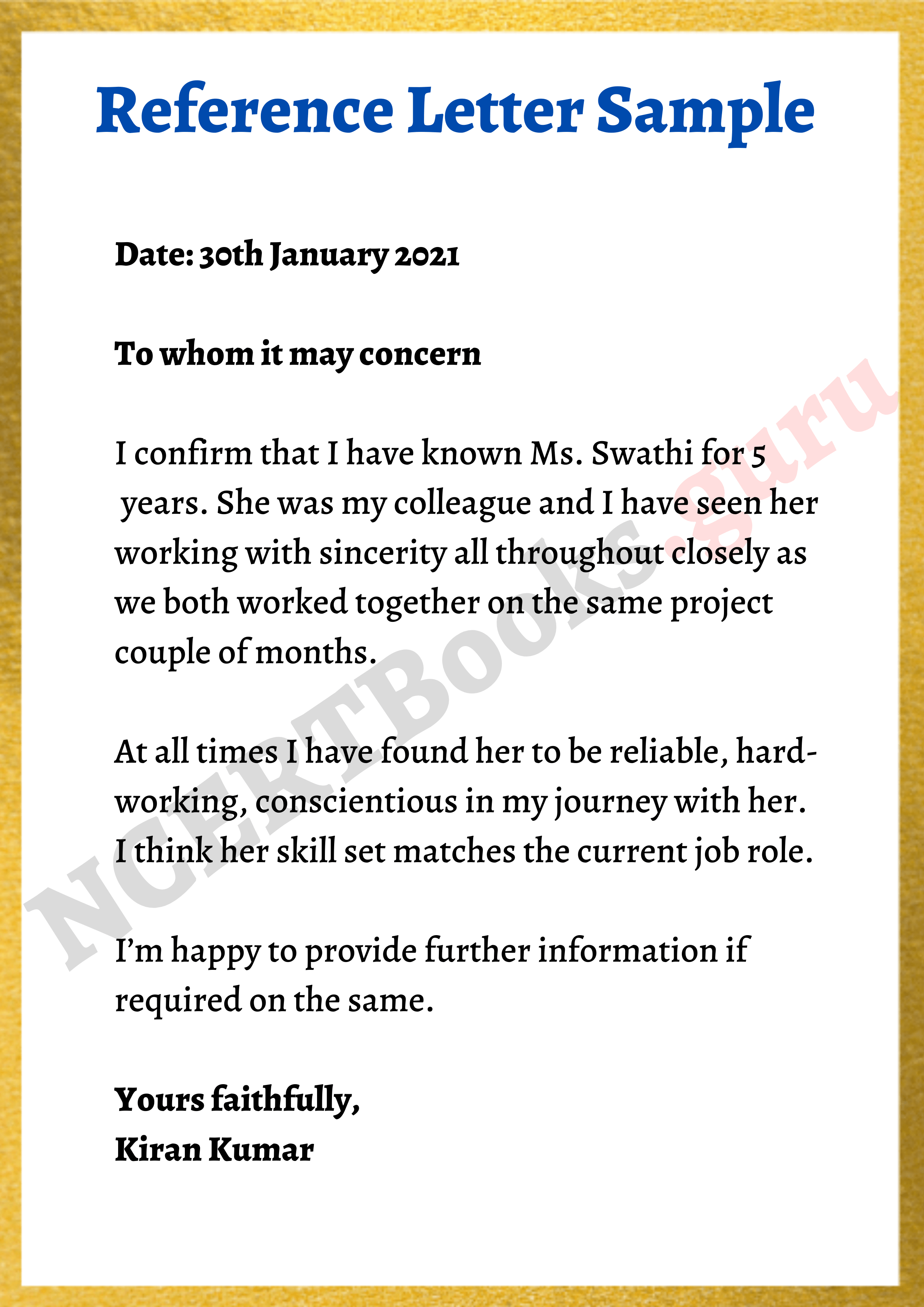 how to write a recommendation letter sample