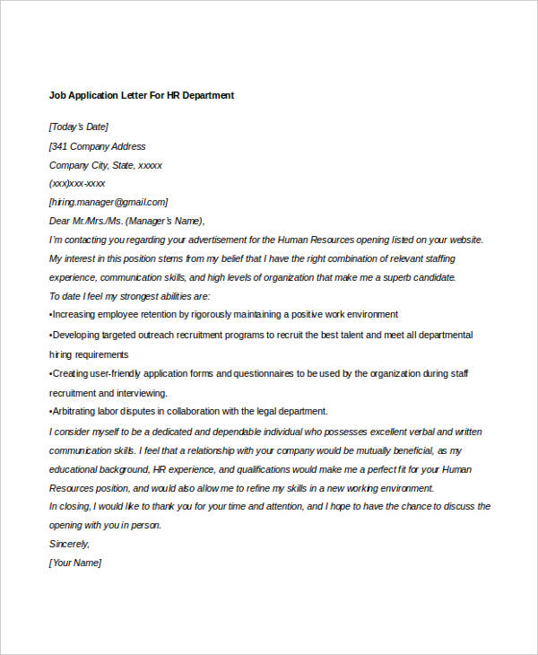 Tips for Crafting an Outstanding HR Application Letter