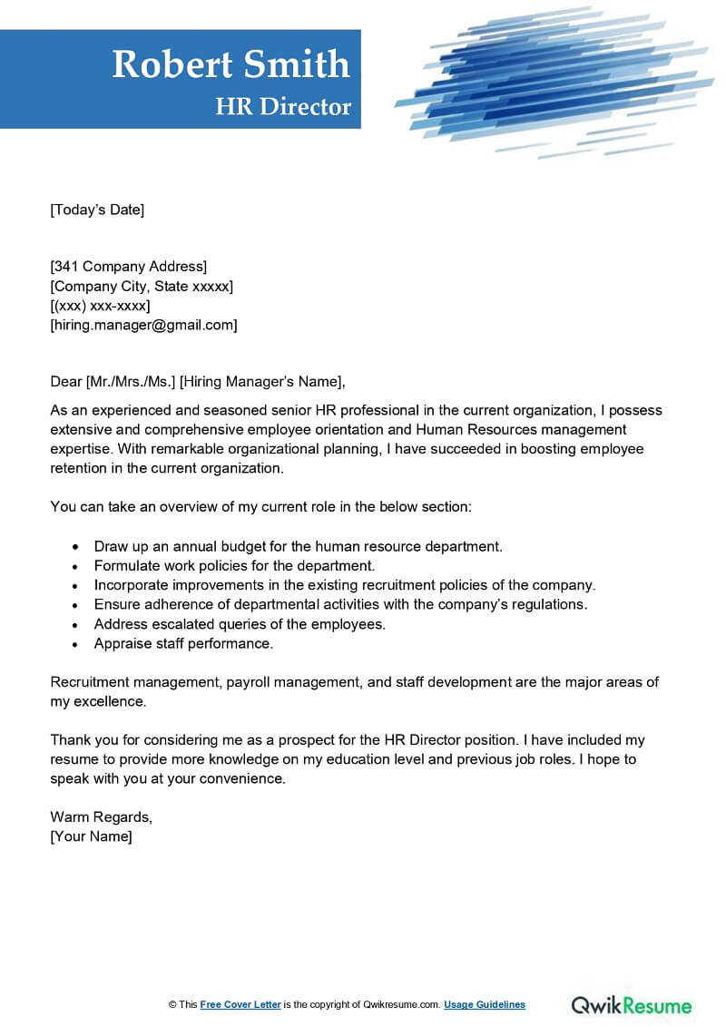 Crafting an Impressive HR Director Cover Letter: Tips and Best Practices
