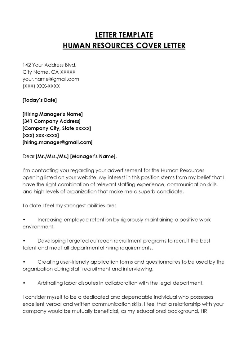 How to Craft an Impressive Human Resources Cover Letter