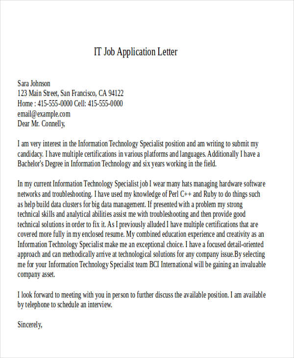 Tips for Writing an Effective IT Application Letter