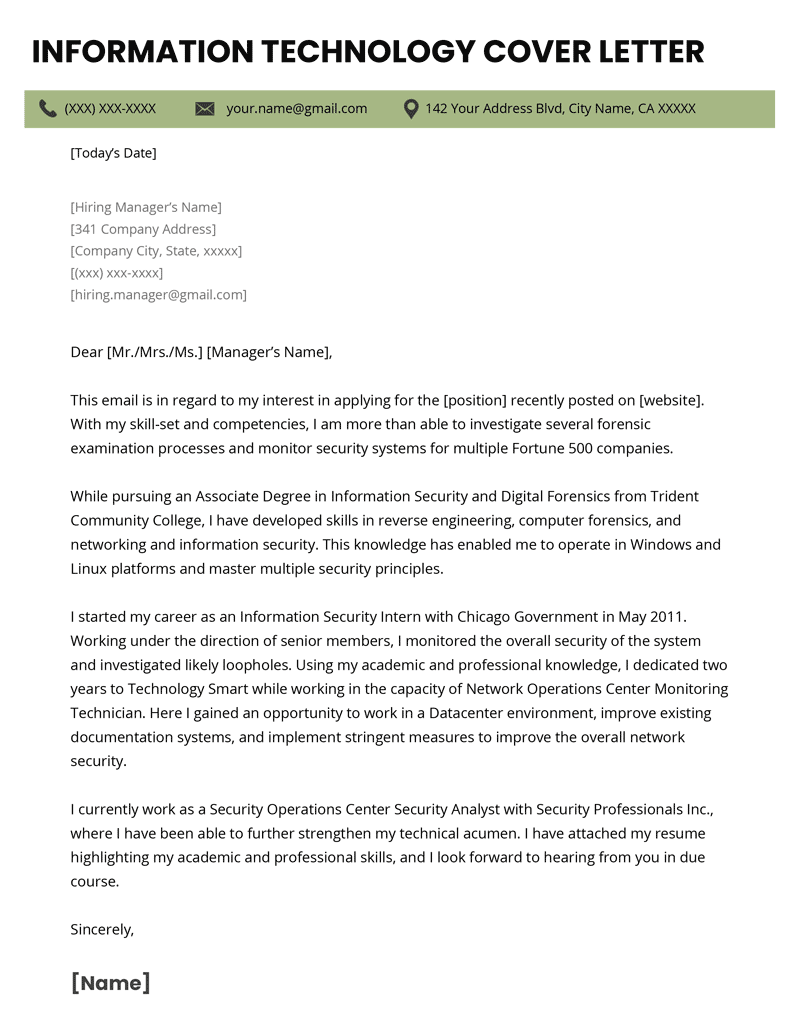 Crafting the Perfect IT Job Letter: A Guide to Stand Out in the Tech Industry