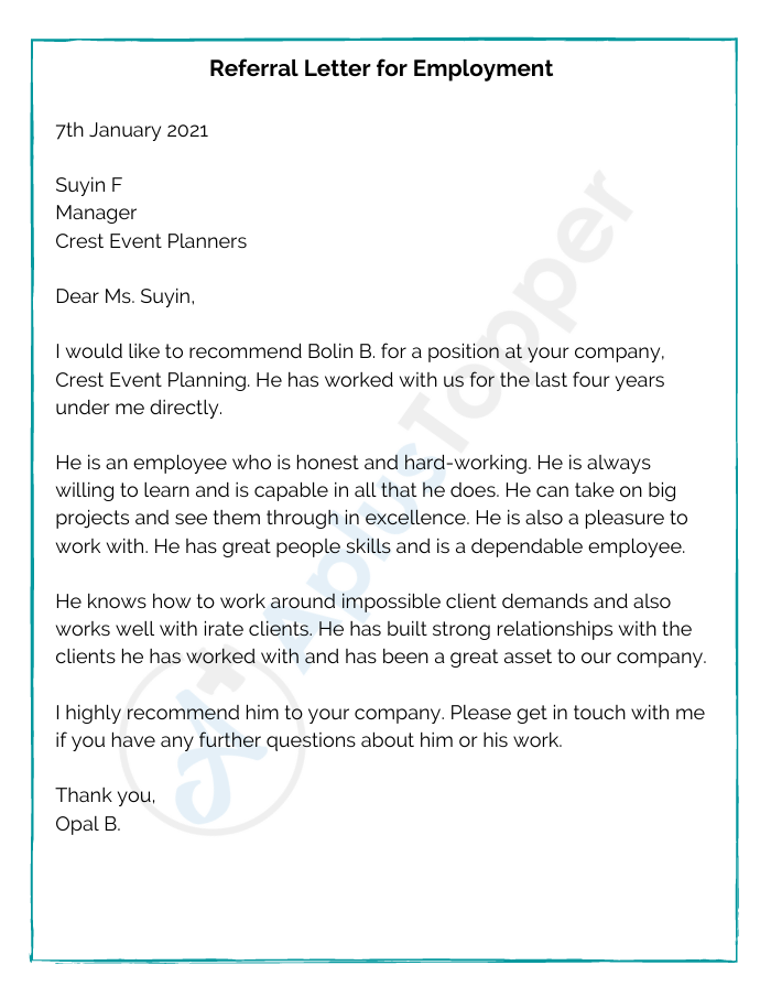 Understanding the Importance of a Job Referral Letter