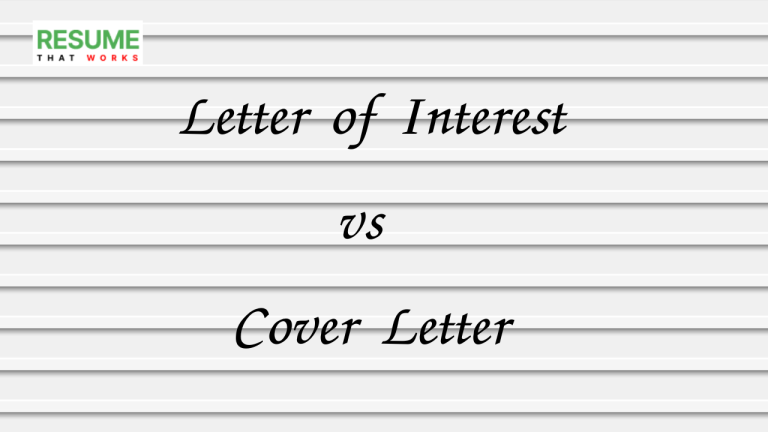 letter of interest cover letter difference