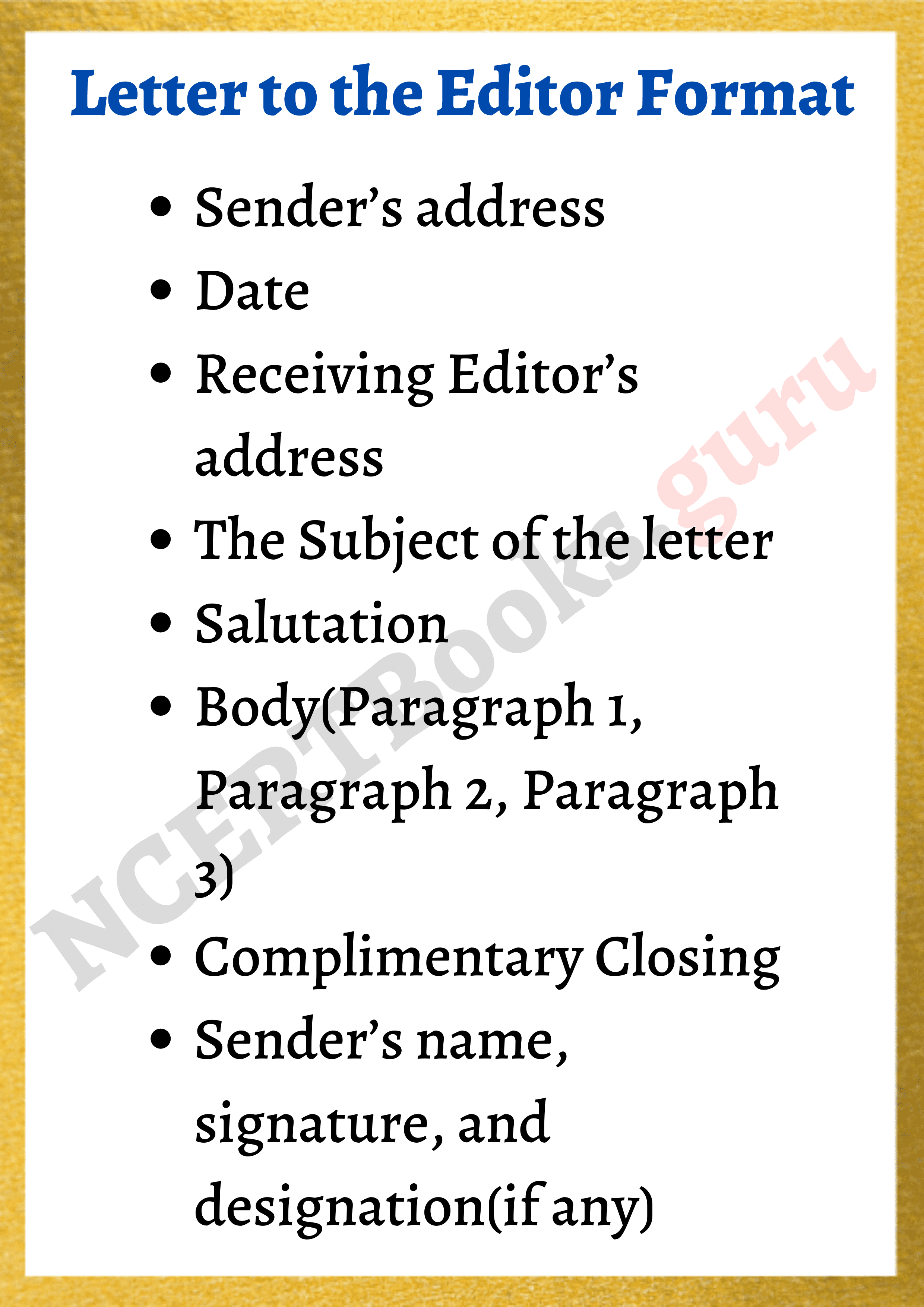 letter to the editor example for students