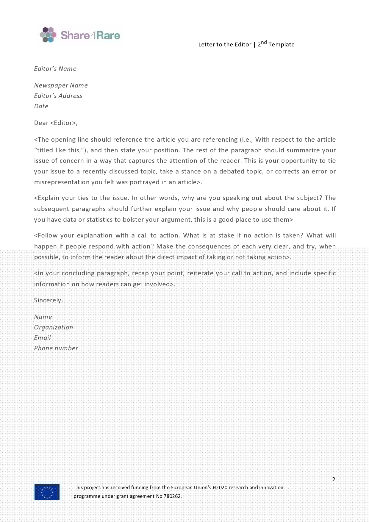 letter to the editor sample