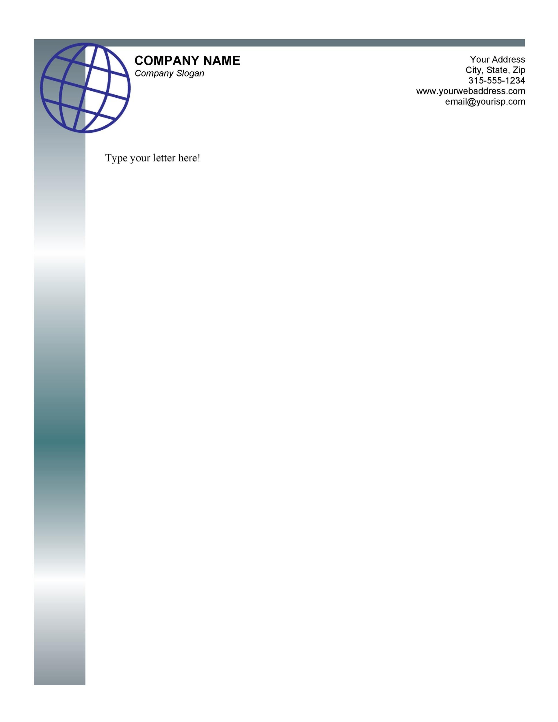 letterhead sample free download word
