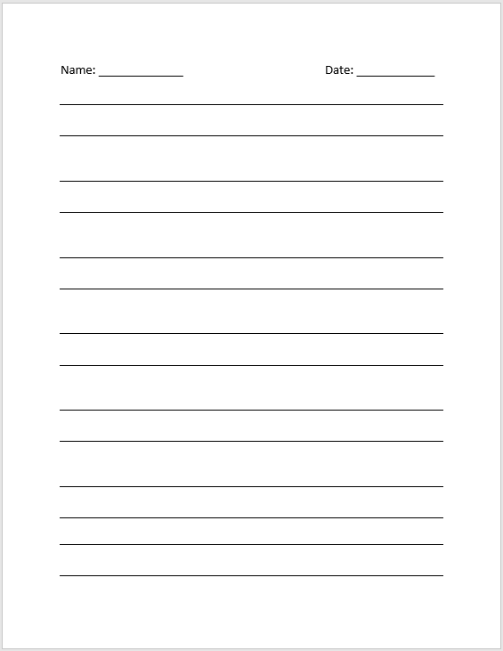 Exploring the Benefits of Lined Paper for Word: Enhance Your Writing Experience