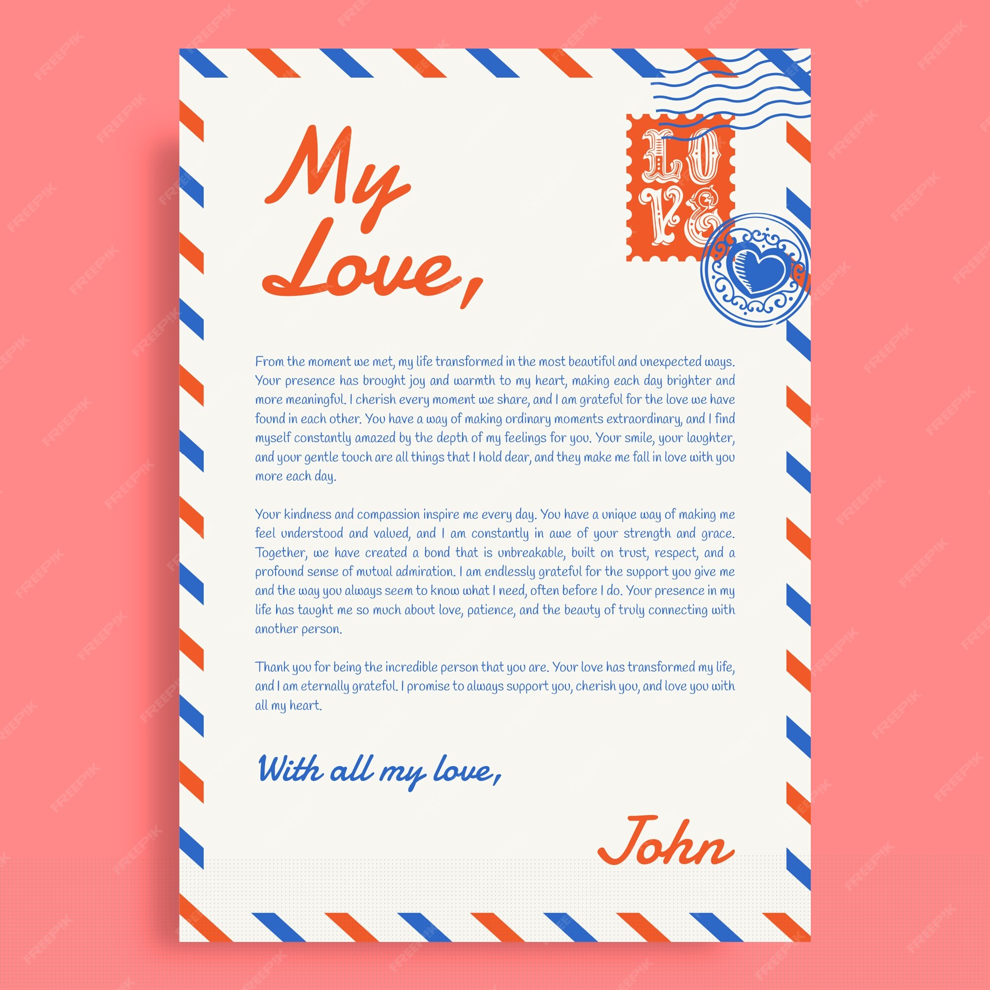 Crafting Romance: The Art of Love Letterhead Design