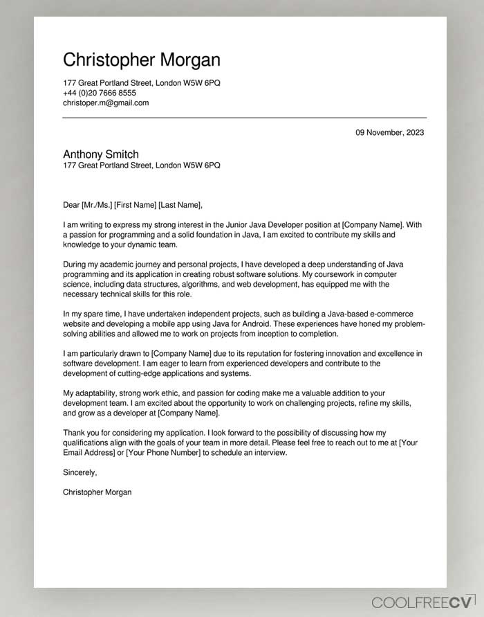 make a free cover letter online