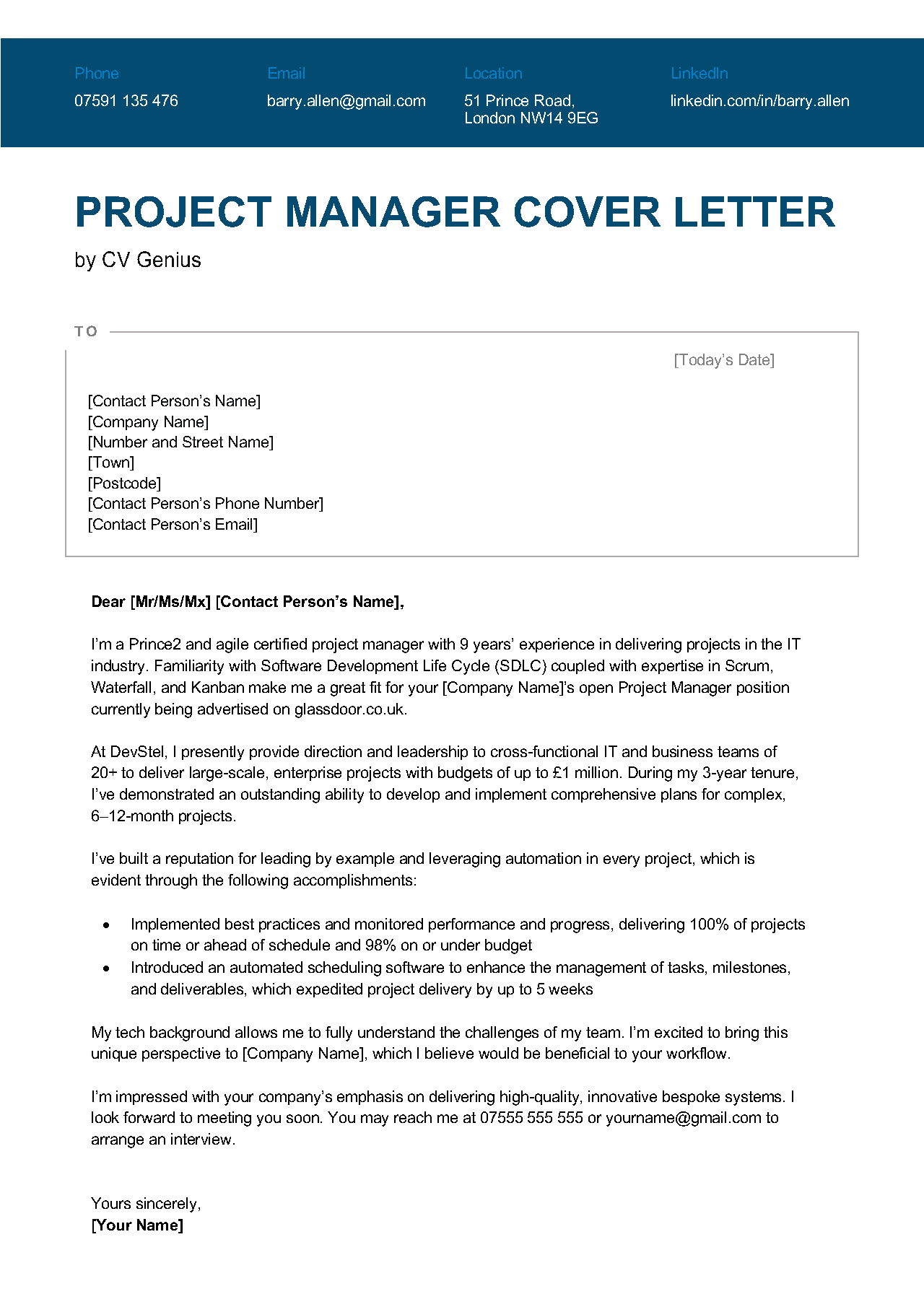 Essential Management Cover Letter Examples to Elevate Your Application