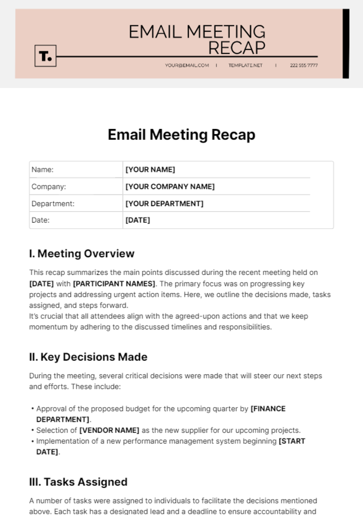 Essential Guide to Crafting an Effective Meeting Recap Email Template