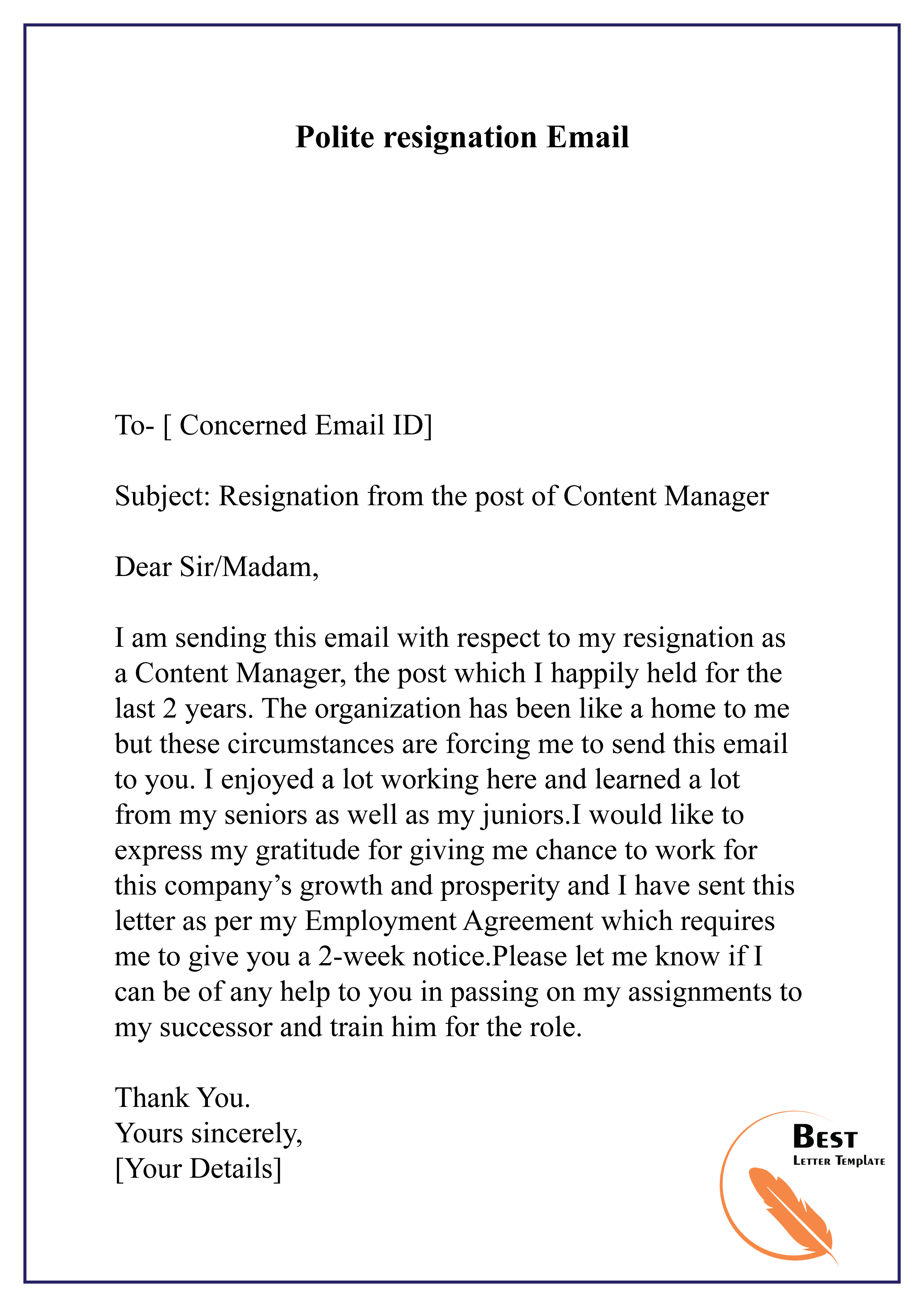 Crafting a Nice Resignation Email: Tips for Leaving on Good Terms