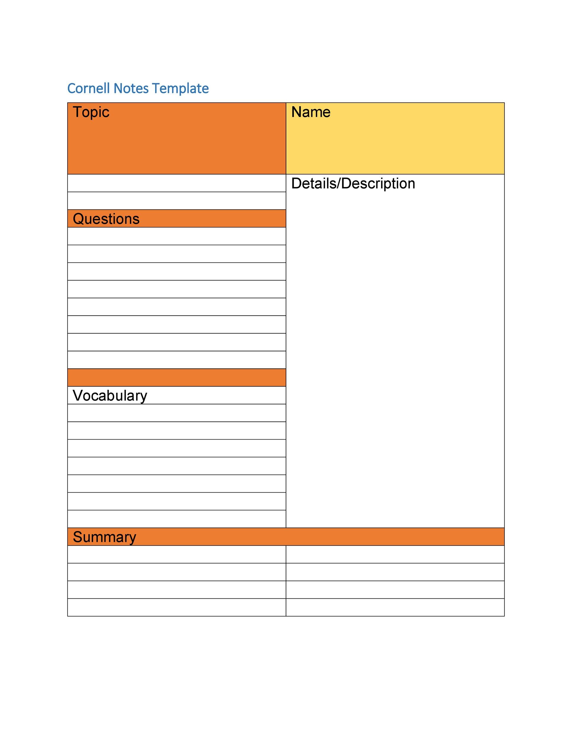 Maximize Your Productivity with the Ultimate Note Taking Template Word