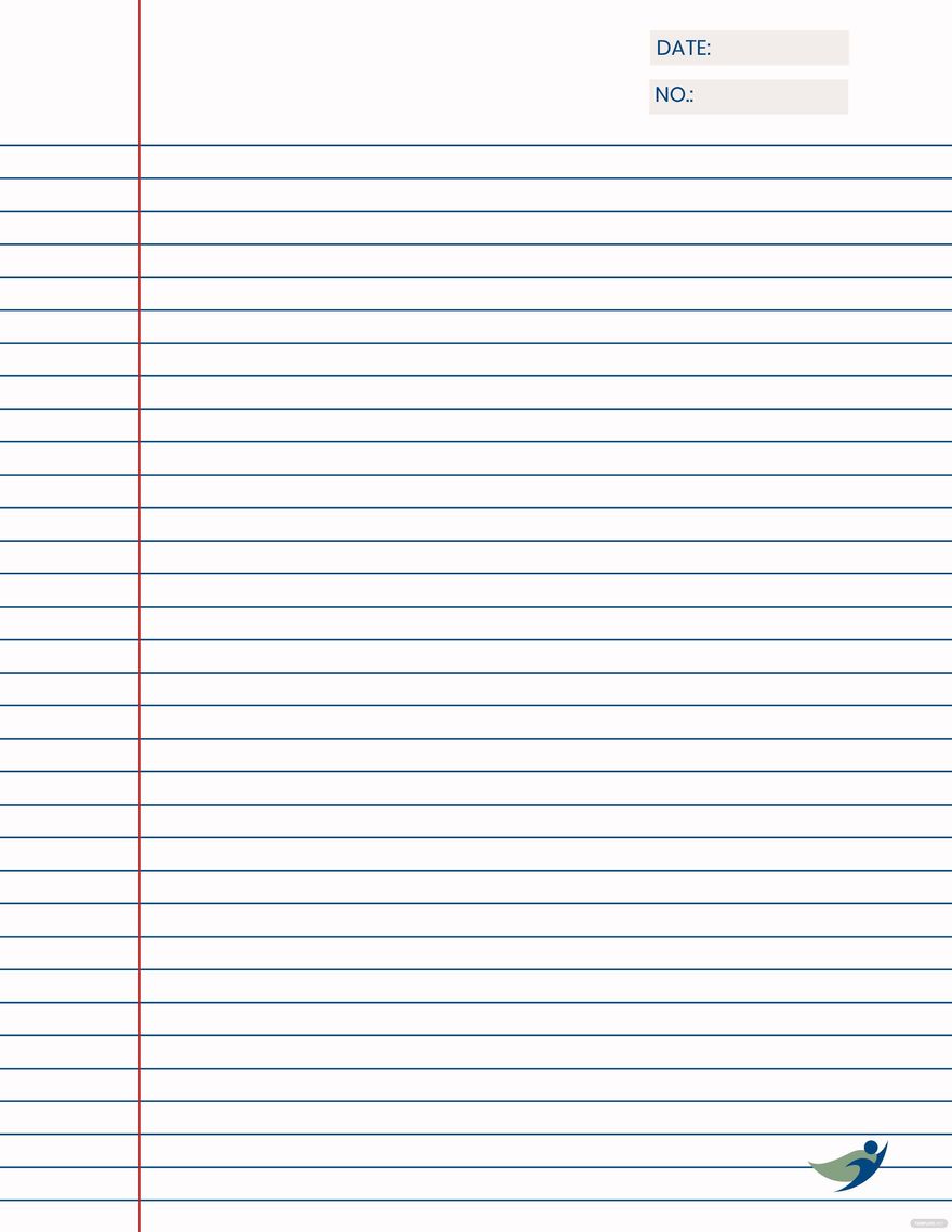 notebook paper template for word