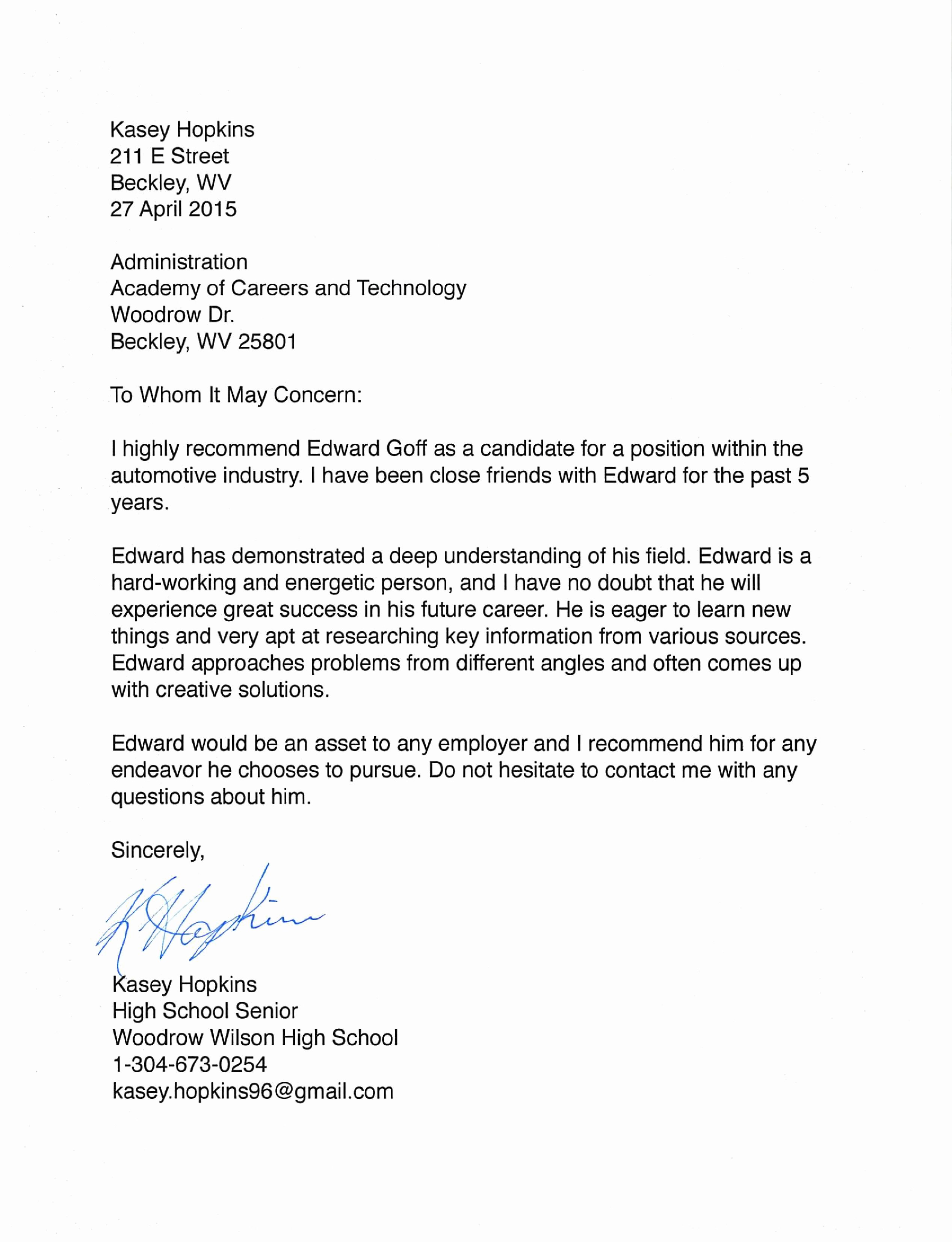 Understanding the Importance of a Peer Recommendation Letter Example