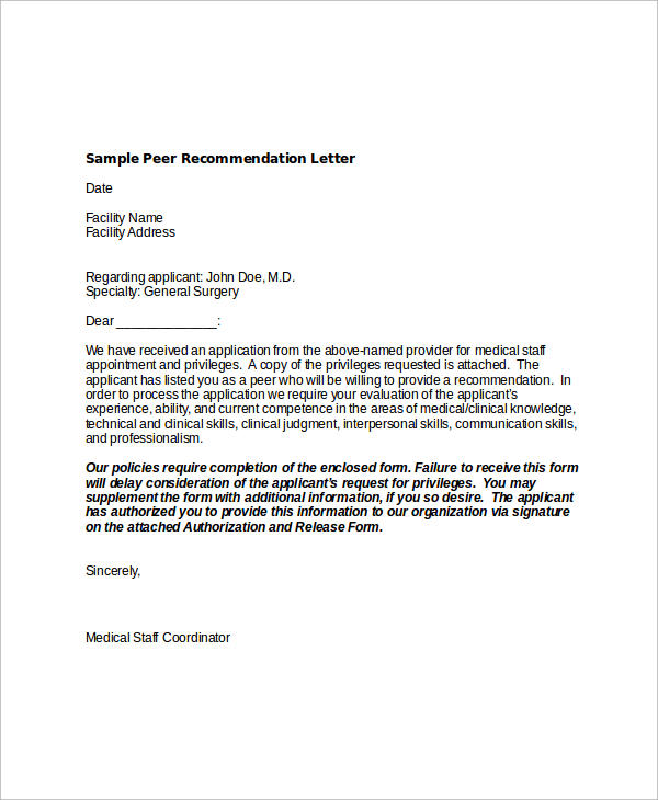 Essential Guide to Crafting a Peer Recommendation Letter Sample