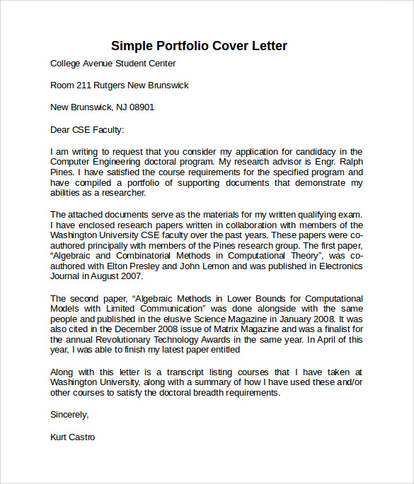 Your Ultimate Guide to Crafting a Winning Portfolio Cover Letter Sample