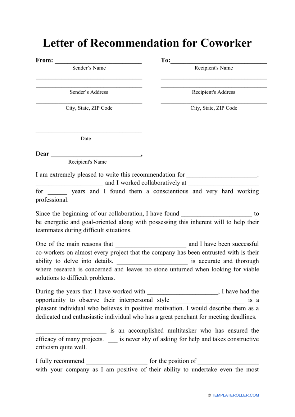 recommendation letter for coworker pdf