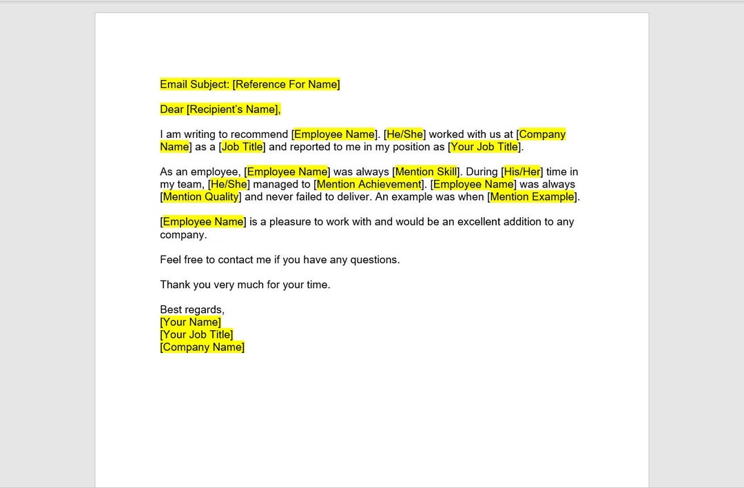 Essential Guide to Crafting a Reference Email Template