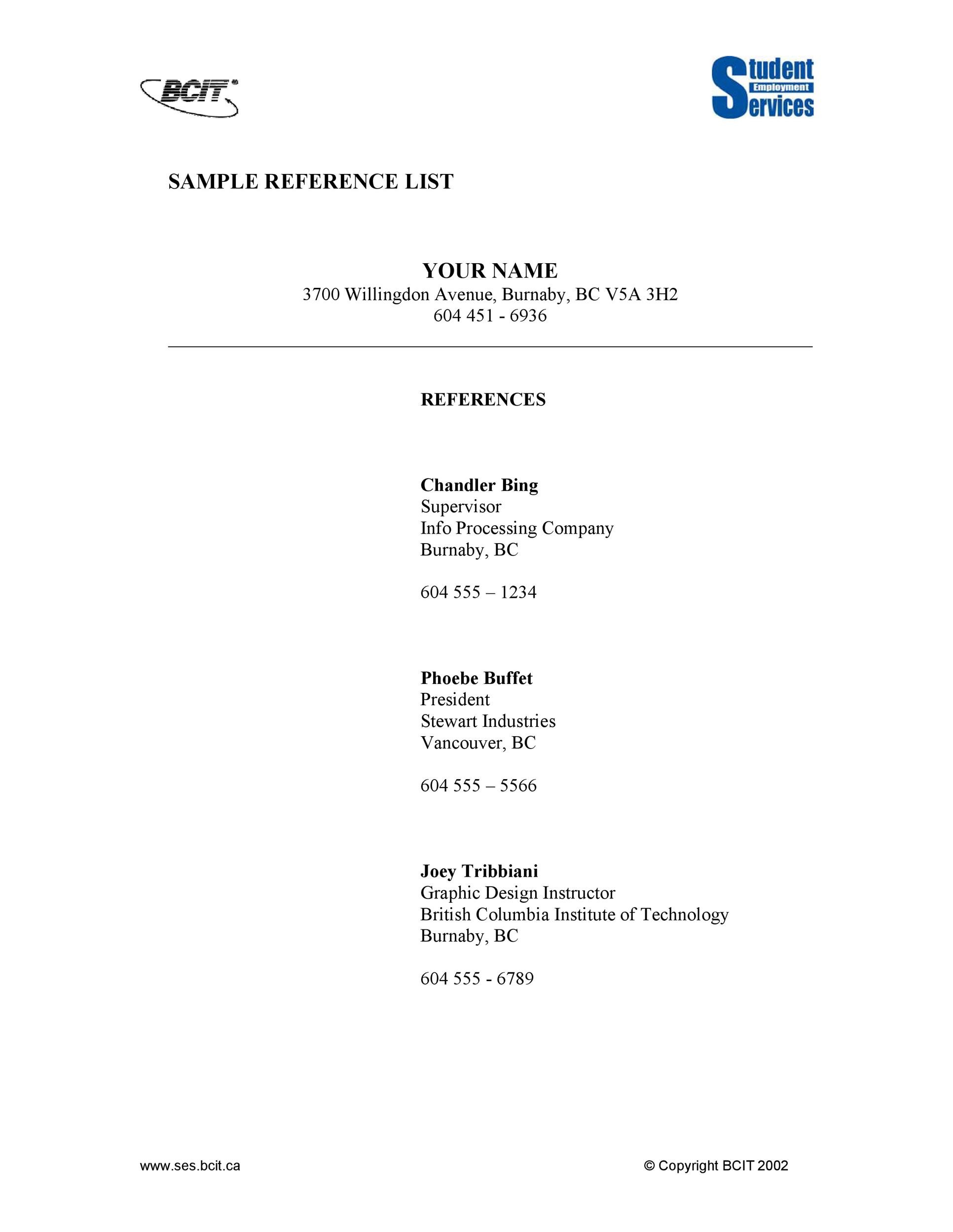 Essential Guide to Creating a Professional Reference Sheet Sample