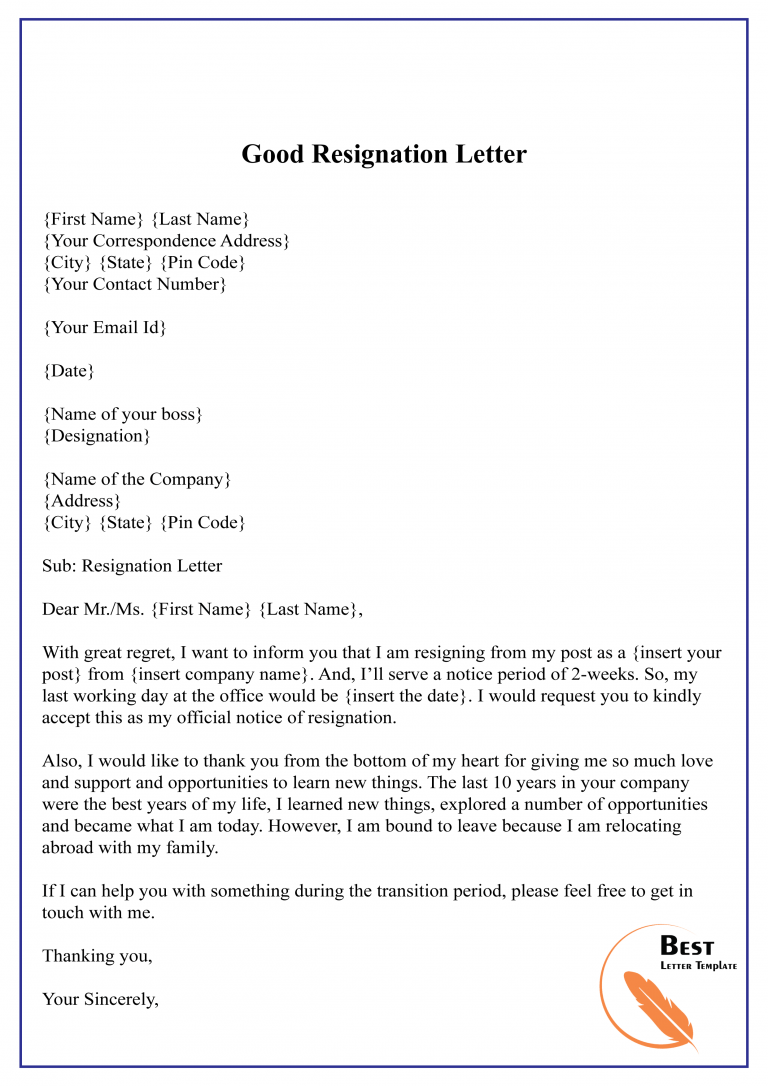 Downloadable Resignation Letter Sample PDF: Your Guide to a Professional Exit