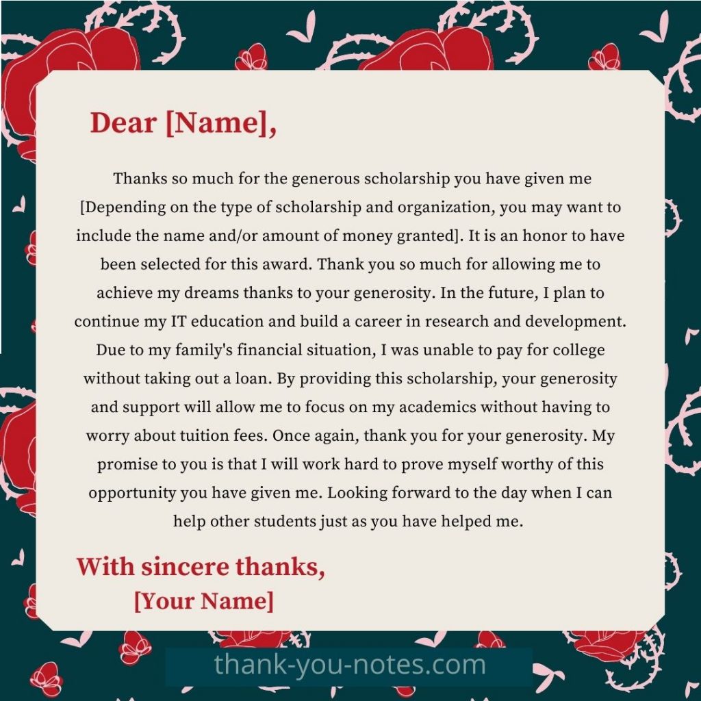 The Importance of a Thoughtful Scholarship Thank You Card: Expressing Gratitude in Style