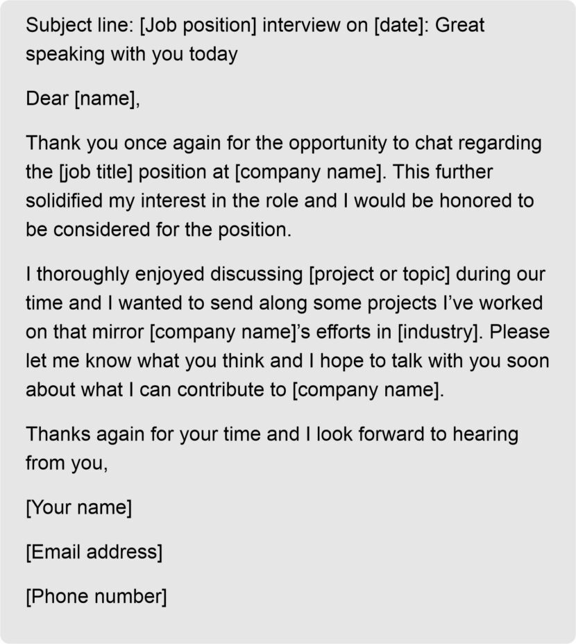 second follow up email after interview