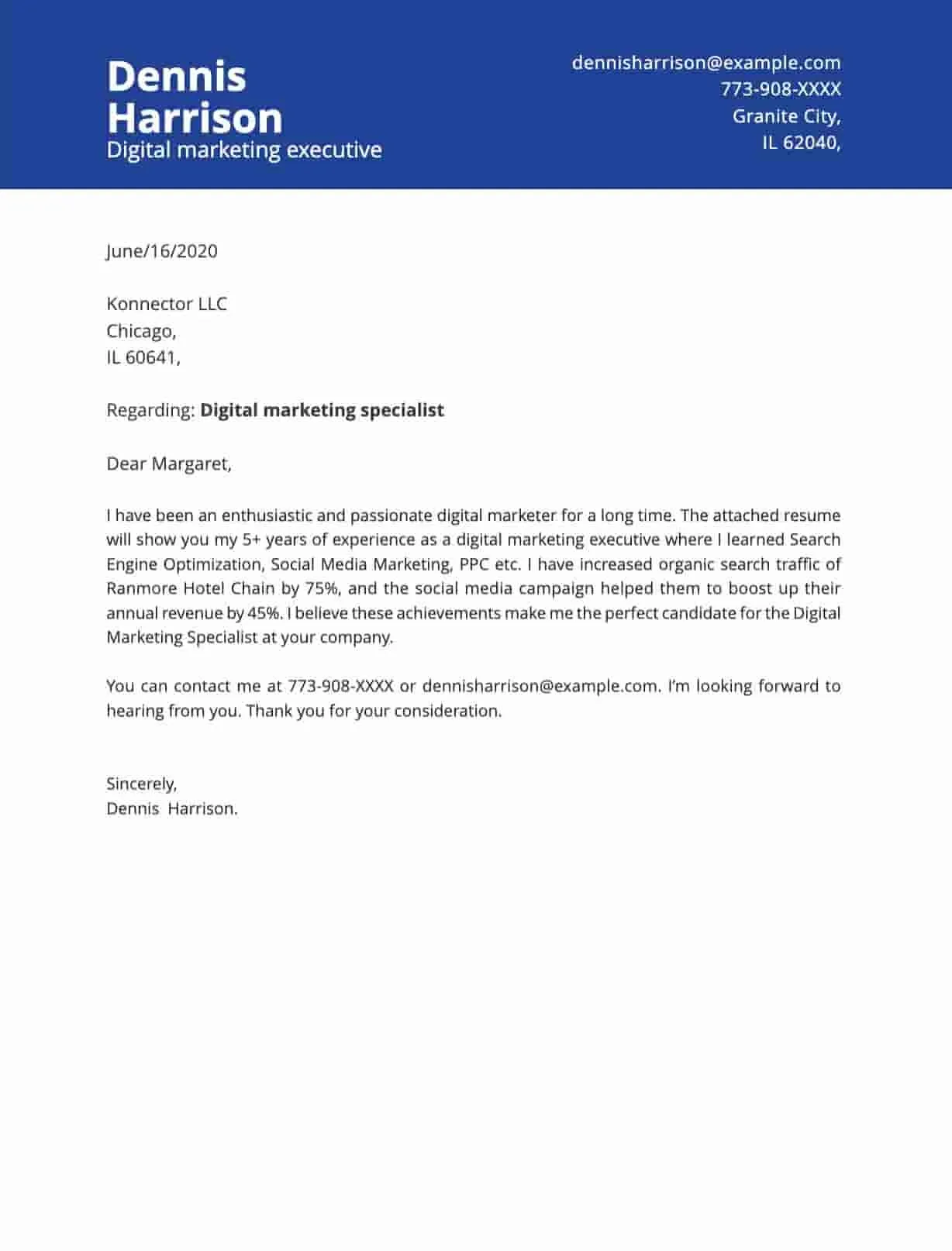 short cover letter sample pdf