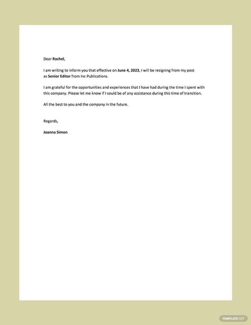 Essential Guide to Crafting a Short Resignation Letter PDF