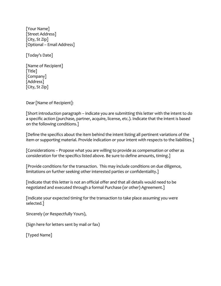 simple expression of interest letter sample