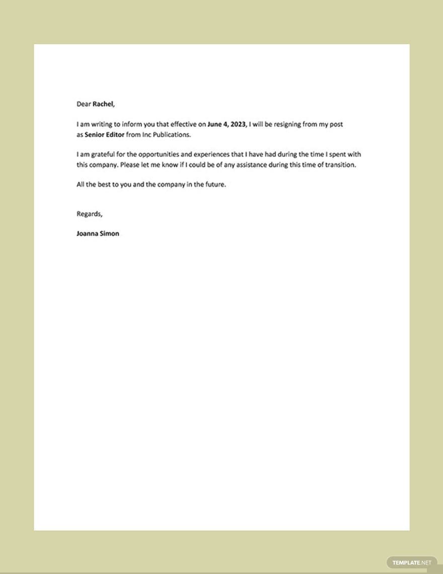 The Power of a Simple Short Resignation Letter: How to Quit Your Job with Ease