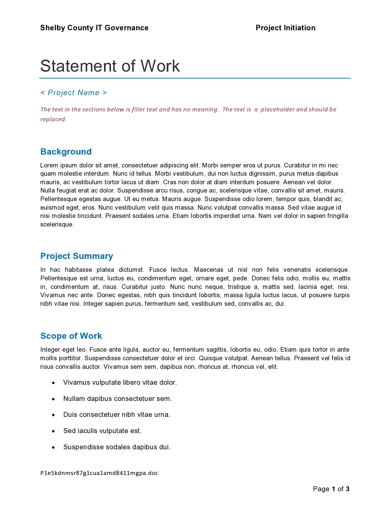 statement of work template word doc
