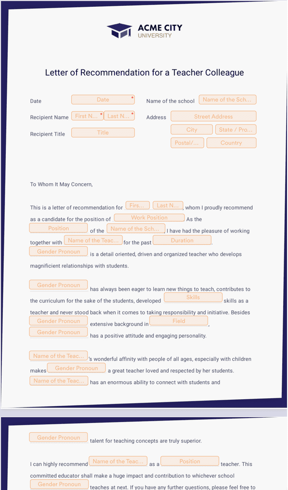 teacher letter of recommendation for colleague