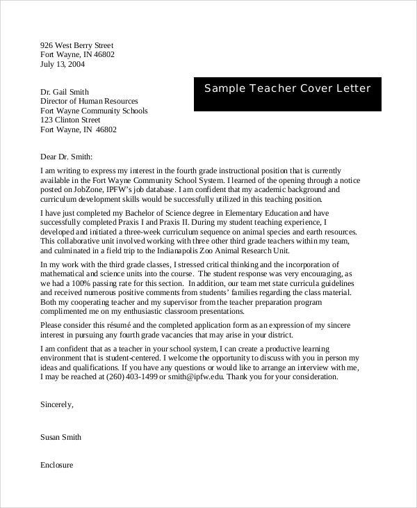 Mastering Your Job Application: A Comprehensive Teaching Cover Letter Template