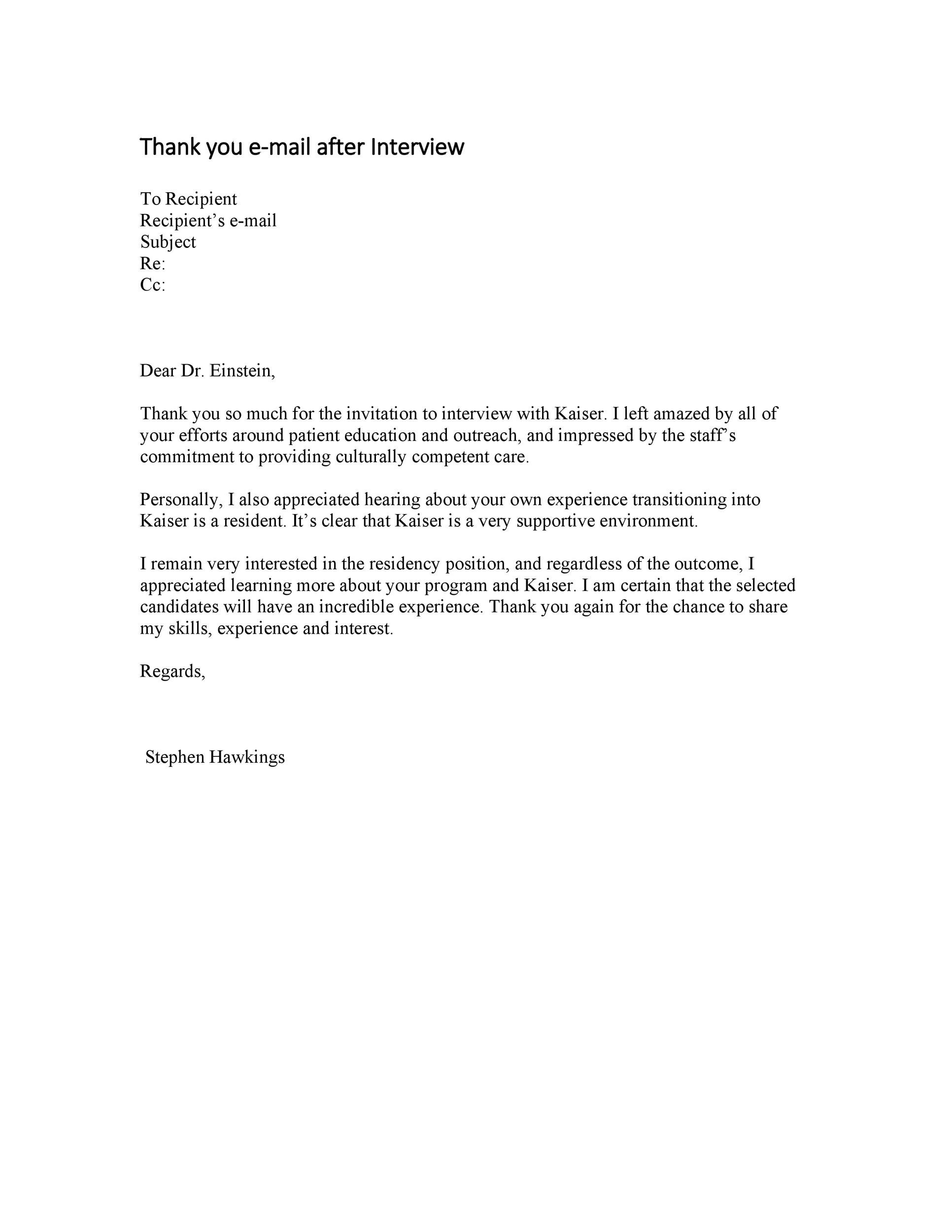 thank you email interview invitation