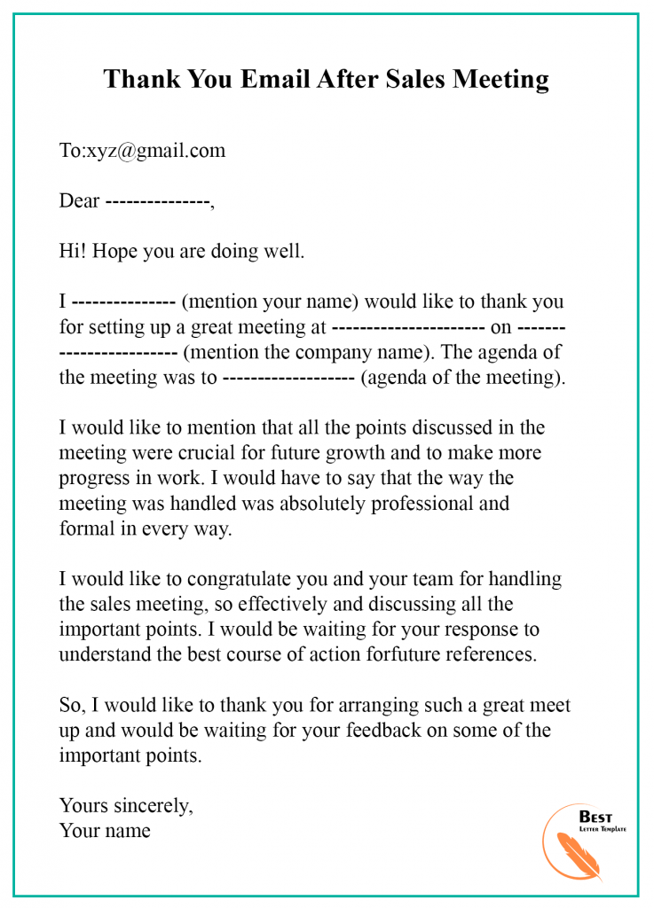 Enhancing Professional Relationships: The Importance of a Thanks Mail After Meeting