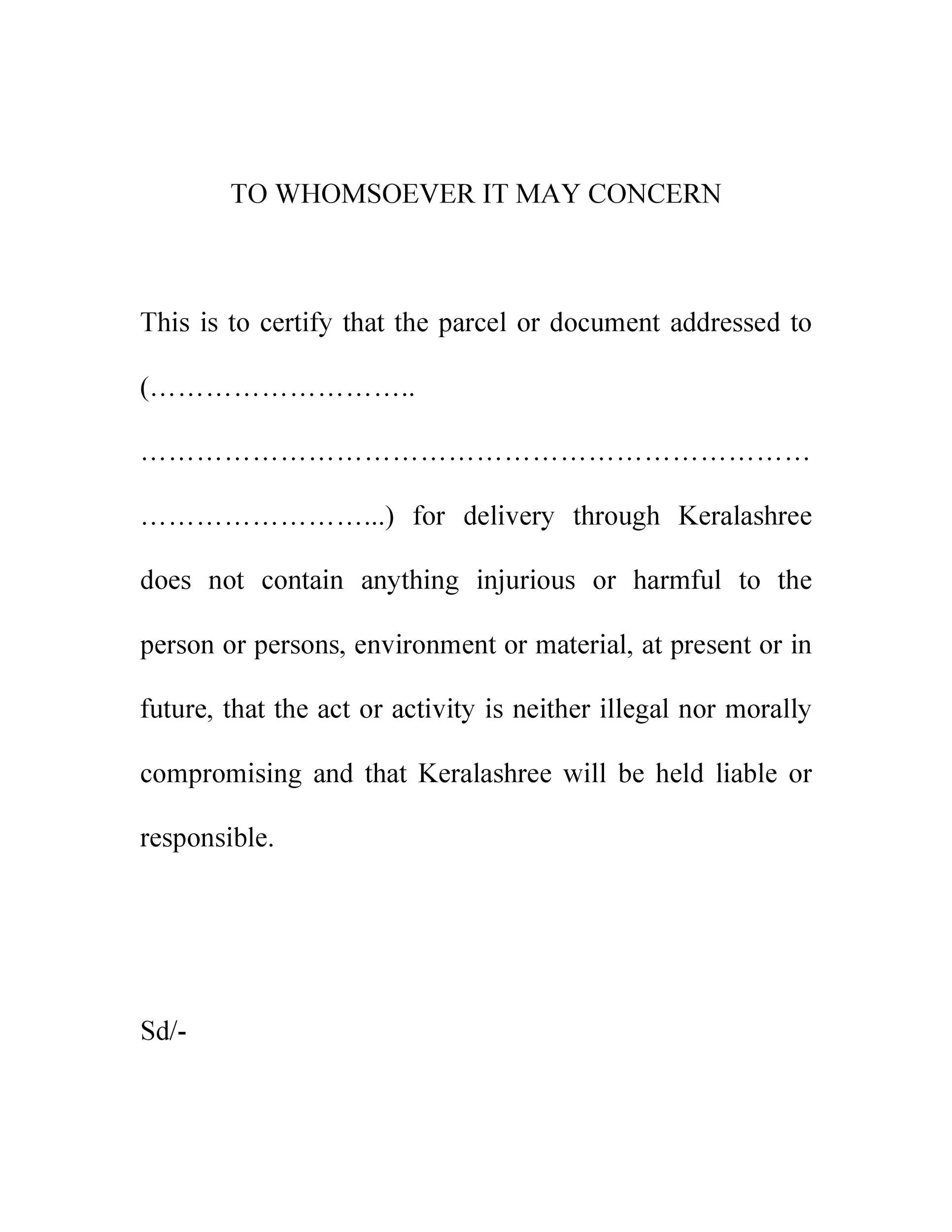 to whomsoever it may concern