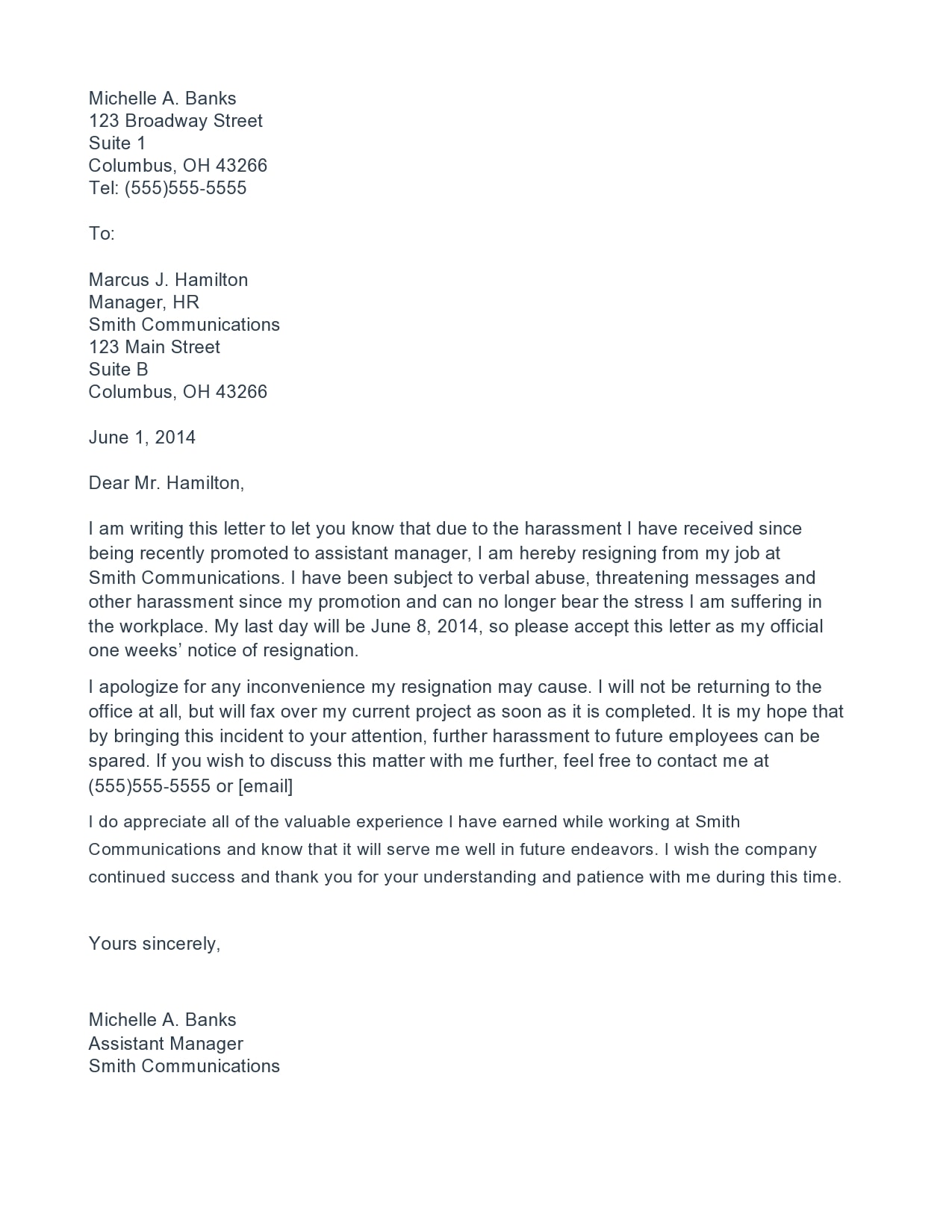 How to Write an Effective Urgent Resignation Letter Example