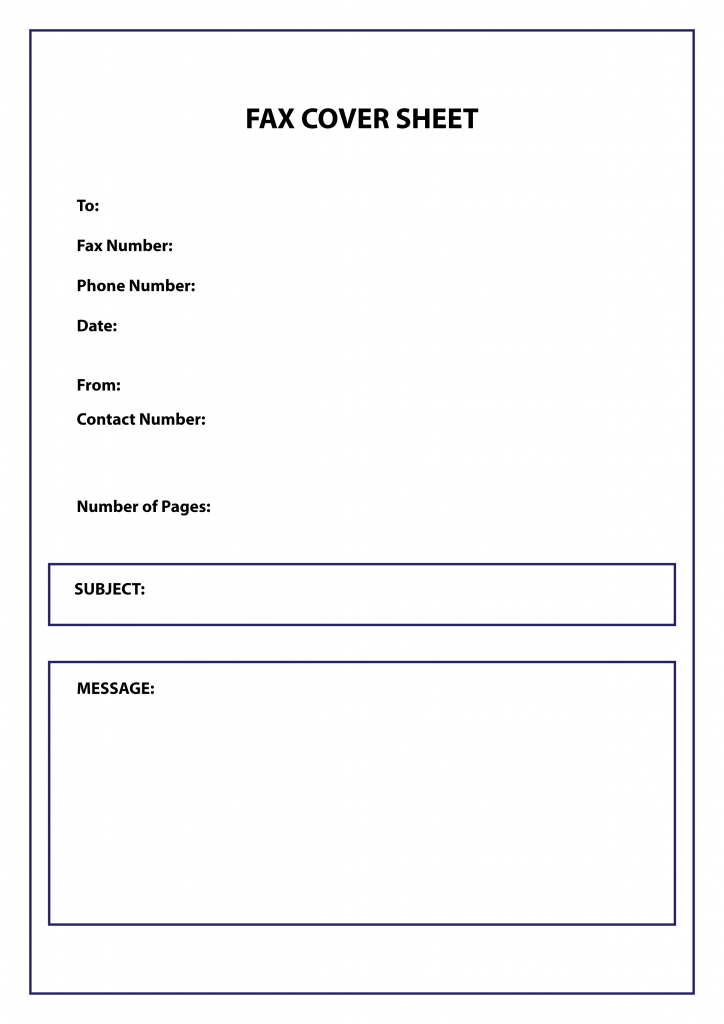 what does a cover sheet look like