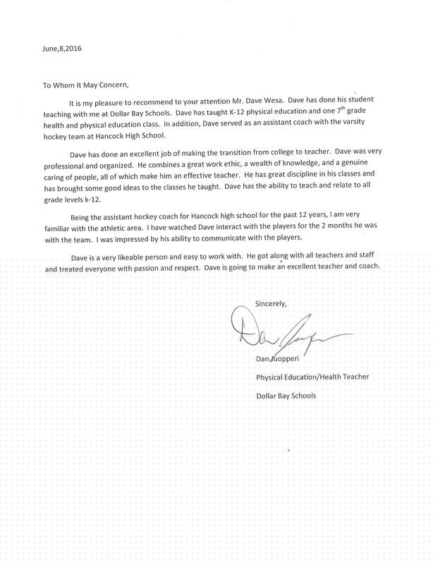 writing a letter of rec