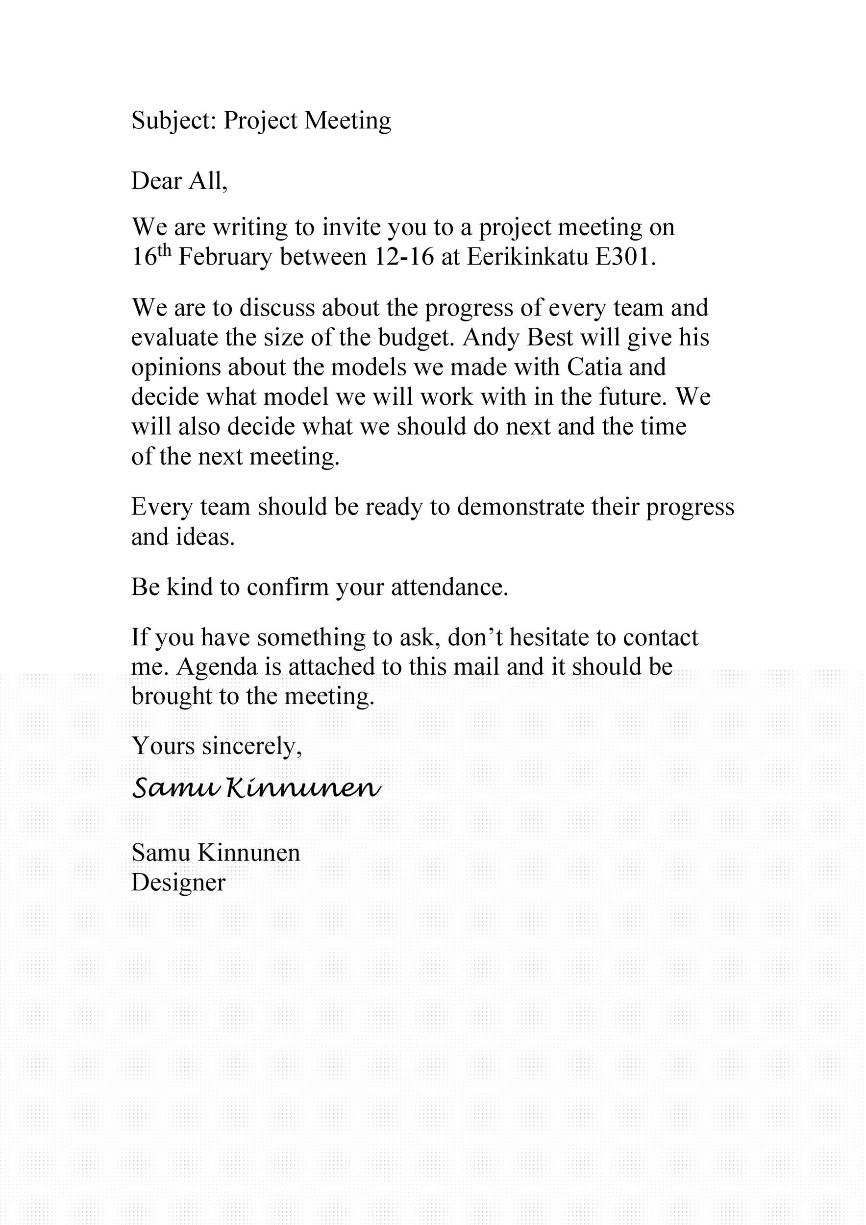 written request to join our meetings